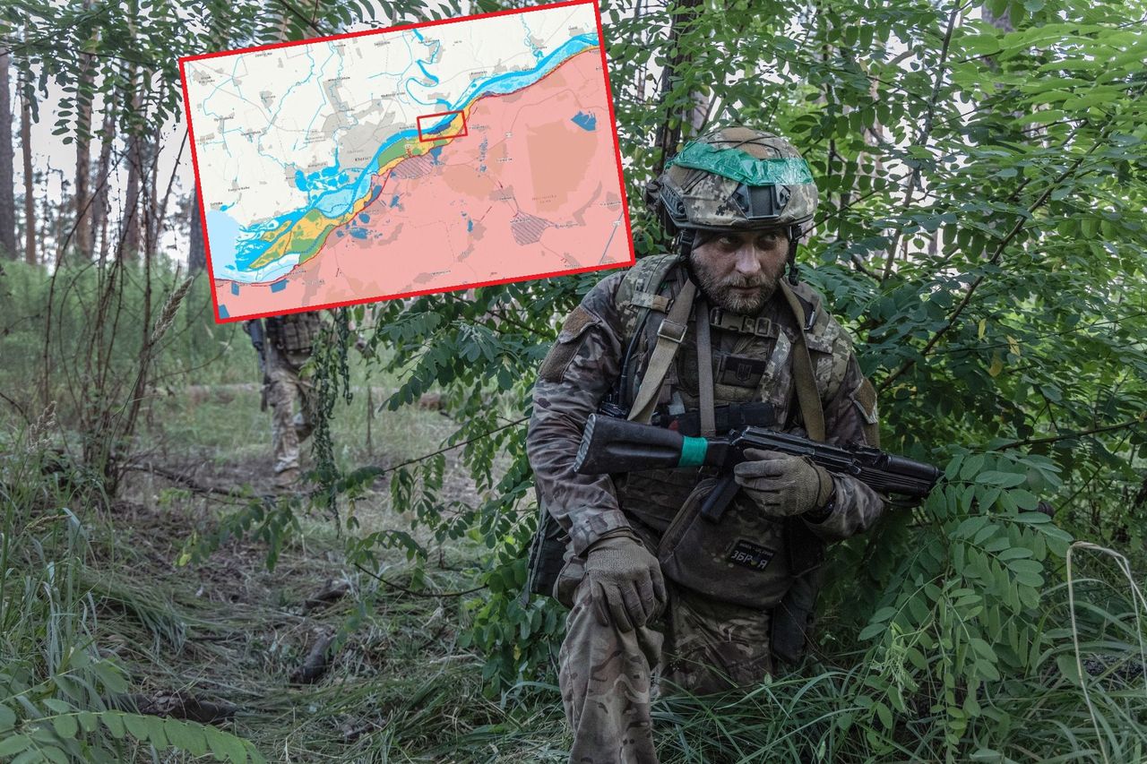 Ukrainian soldier in action