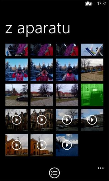 Nagrywanie filmów WP8