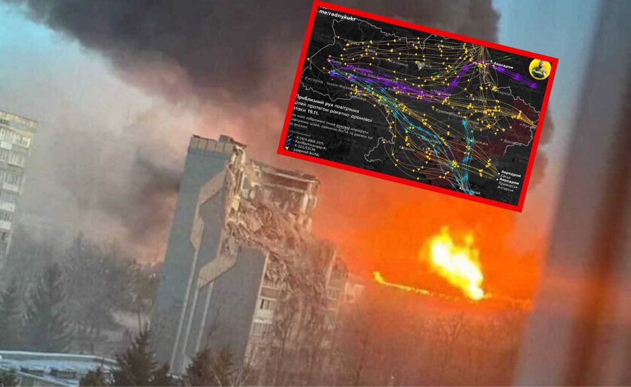 Zmasowany atak rakietowy na zachodnią Ukrainę. Zostały gruzy