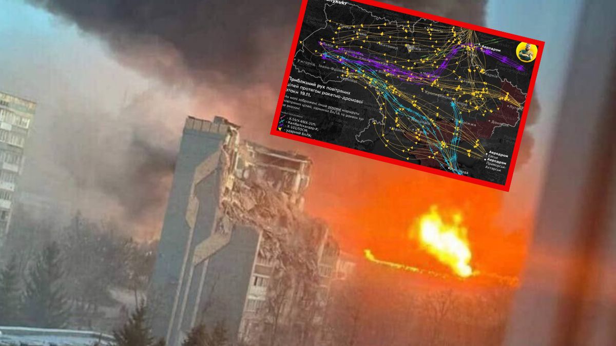 Zmasowany atak na Ukrainę