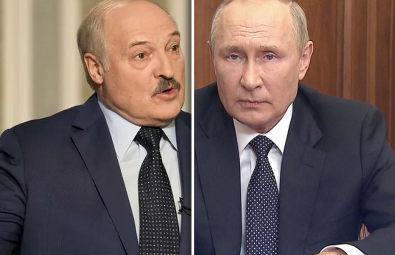 Alaksandr Łukaszenka i Władimir Putin - dyktatorzy Białorusi i R