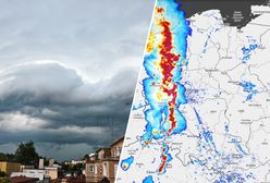 Burzowy front na Pomorzu Zachodnim. Połamane drzewa, zalane ulice