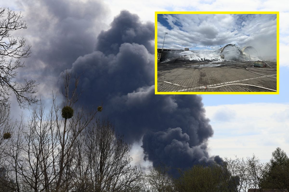 Kłęby czarnego dymu nad Chełmem. Zwołano sztab kryzysowy