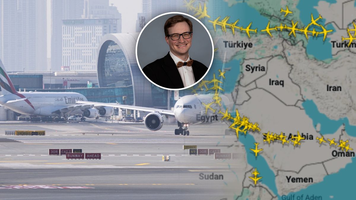 Dr Mateusz Osiecki, adiunkt w Katedrze Prawa Lotniczego Uczelni