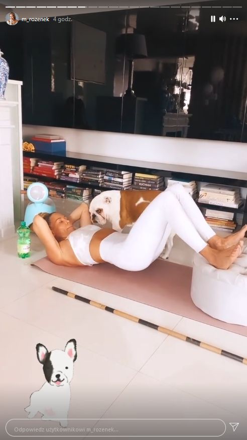 Małgorzata Rozenek trenuje w salonie