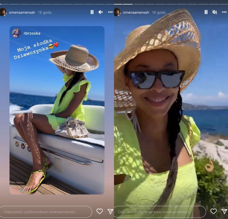 Majdany i Omenaa Mensah z Rafałem Brzoską w Saint-Tropez