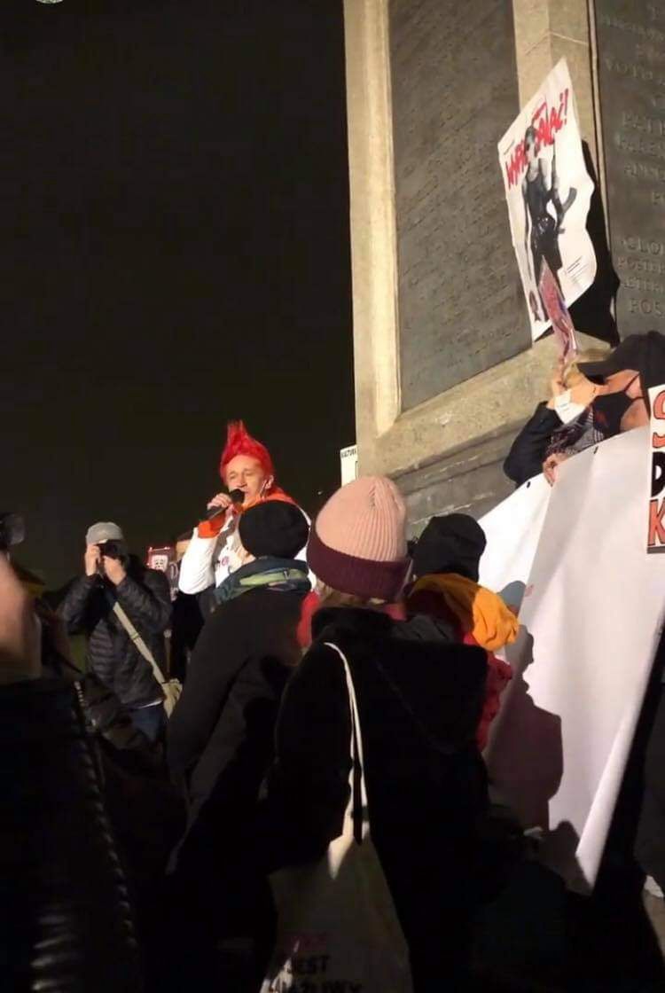 Wiśniewski przemówił na proteście