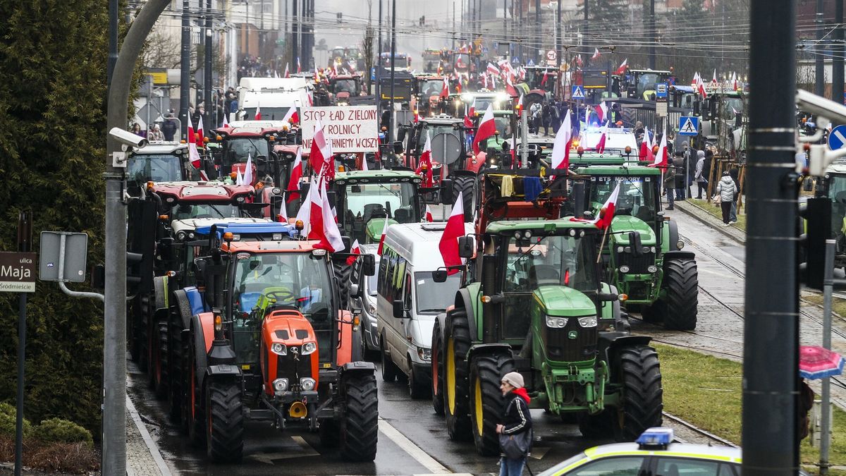 Rolnicy protestowali m.in. w Olsztynie