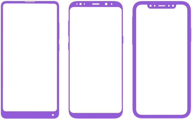 Zarys smartfonów Xiaomi Mi MIX 2, Galaxy S8 i iPhone X