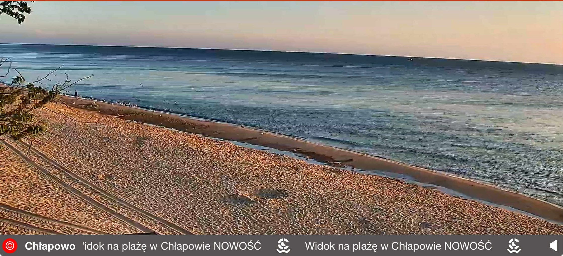Ujęcie z 5:40, plaża w Chłapowie.