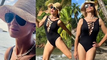Kinga Rusin demonstruje sylwetkę w plażowym wydaniu. "Uciekliśmy z Barbadosu"