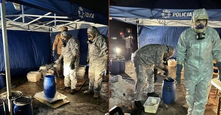 Kryminalni z Lublina zlikwidowali narkotykowy lab. Ponad 200 kg, krystalizującego się narkotyku w lodówkach