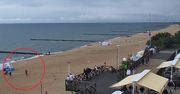 Ujęcie z plaży w Mielnie. Spójrzcie, kto się pojawił