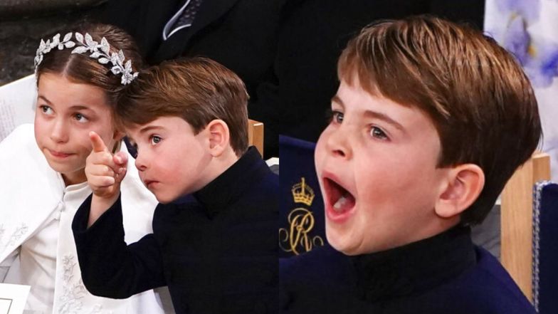 A jednak! Książę Louis porzucił kamienną twarz i DAŁ POPIS na koronacji Karola III. Wszystko uchwycili fotoreporterzy (ZDJĘCIA)