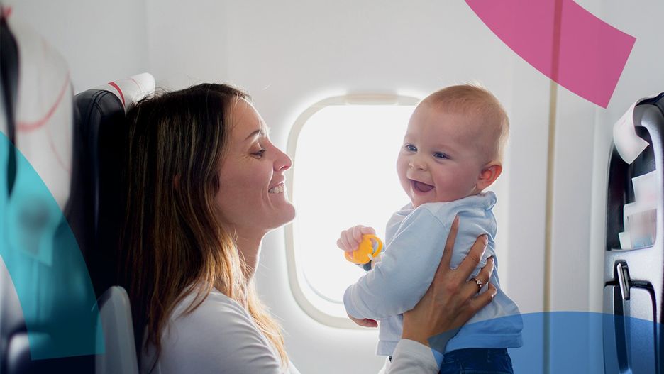 lot samolotem z dzieckiem