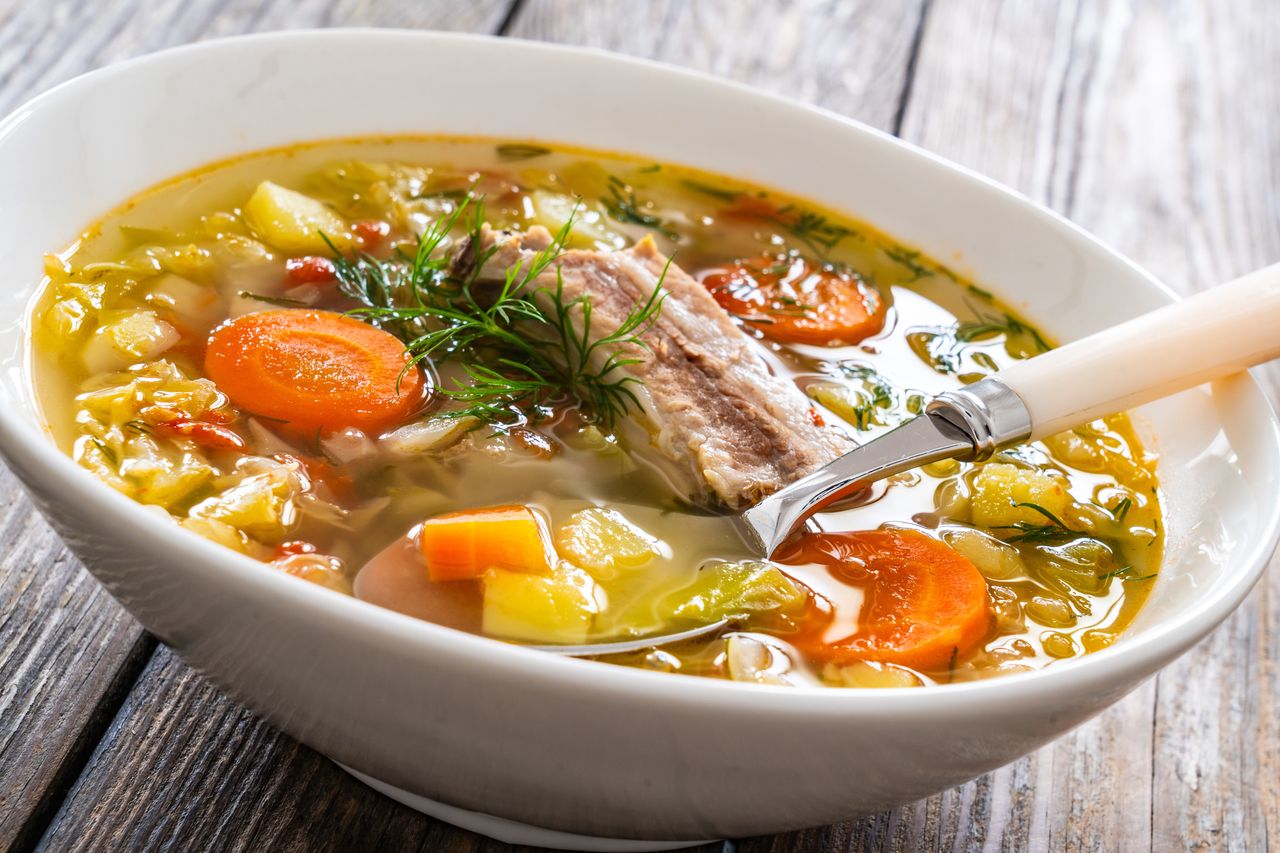 Warm up to fall with hearty rib soup