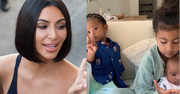 Kim Kardashian chwali się dziećmi! Złowrogie miny North i Sainta rozbawiły internautów (FOTO)