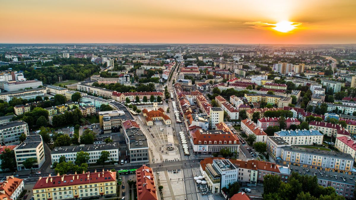 Białystok - krajobraz z lotu ptaka