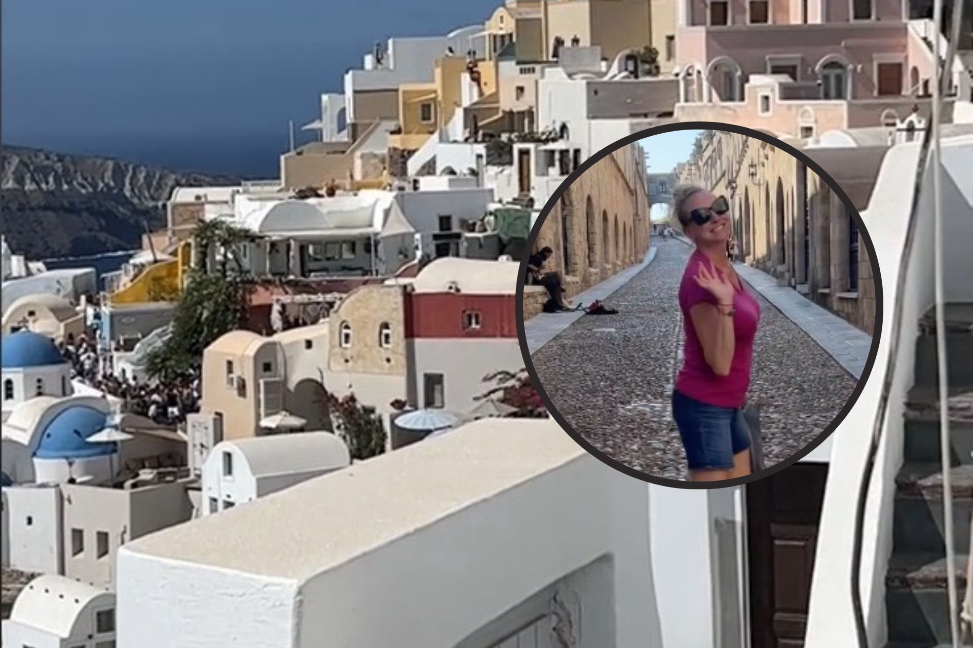 Der Tourist zeigte das wahre Gesicht des griechischen Paradieses.  „Gehen!“