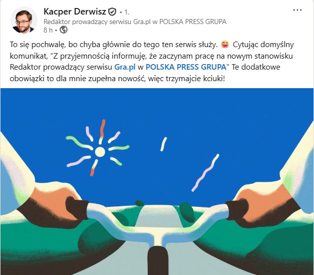 Screen LinkedIn Kacper Derwisz