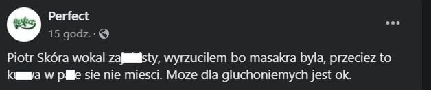 Niepokojące wpisy na facebookowym profilu zespołu Perfect