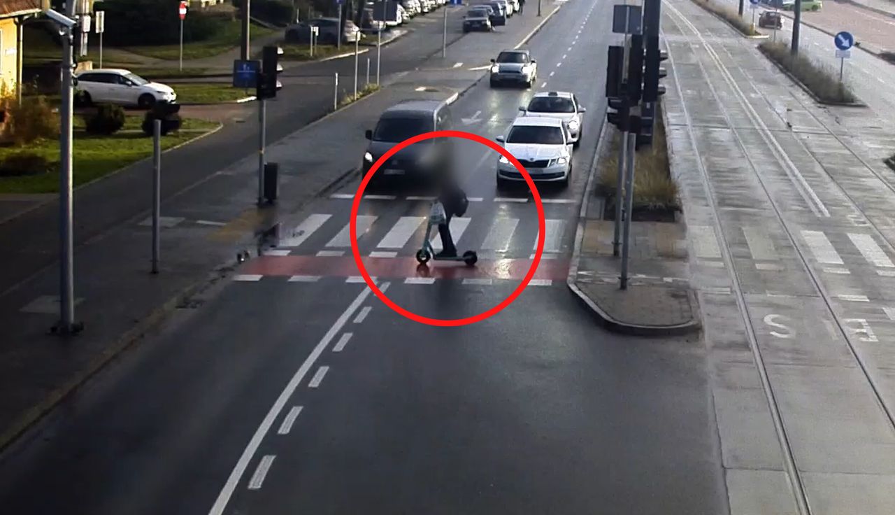 Miał czerwone światło. 15-latek je zignorował. Dramatyczne nagranie