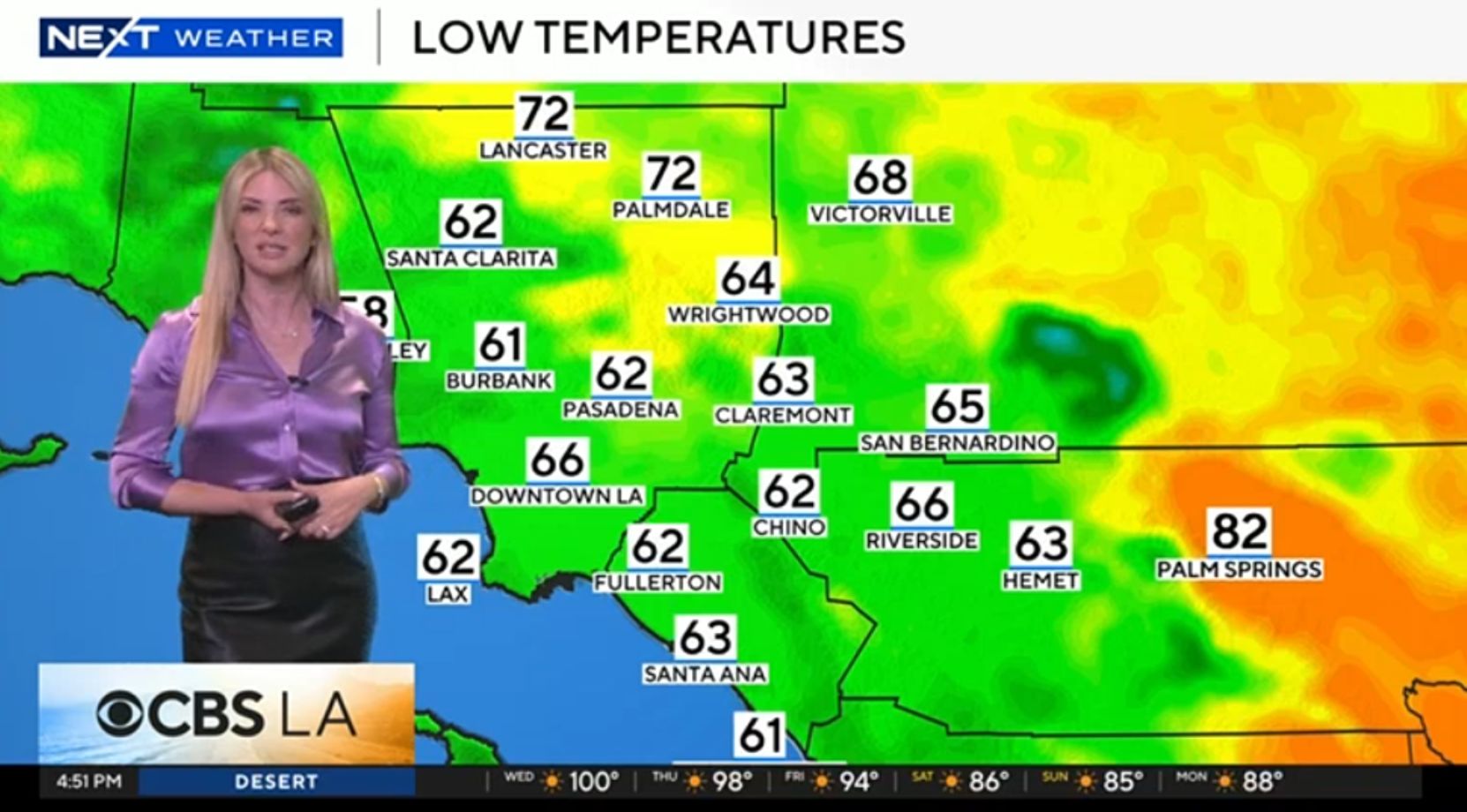 Prezenterka pogody w CBS Los Angeles