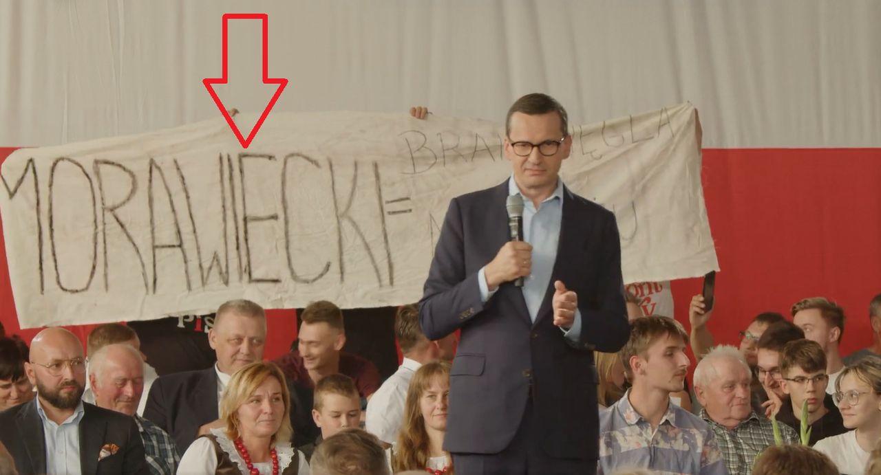 Incydent na spotkaniu z premierem. "Morawiecki równa się brak węgla i miska ryżu" 