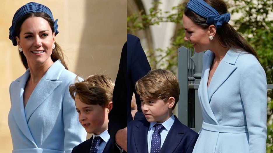 Kate, William i ich starsze dzieci wybrali się na wielkanocną mszę. Książę George nie wydawał się zadowolony