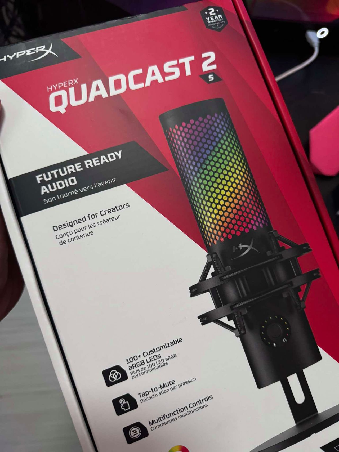 Mikrofon Pojemnościowy USB HyperX QuadCast S Rgb (PC, PS4, PS5, Mac)