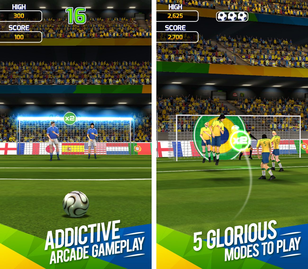 Flick Soccer Brazil zagospodaruje twój czas w przerwie meczu 2