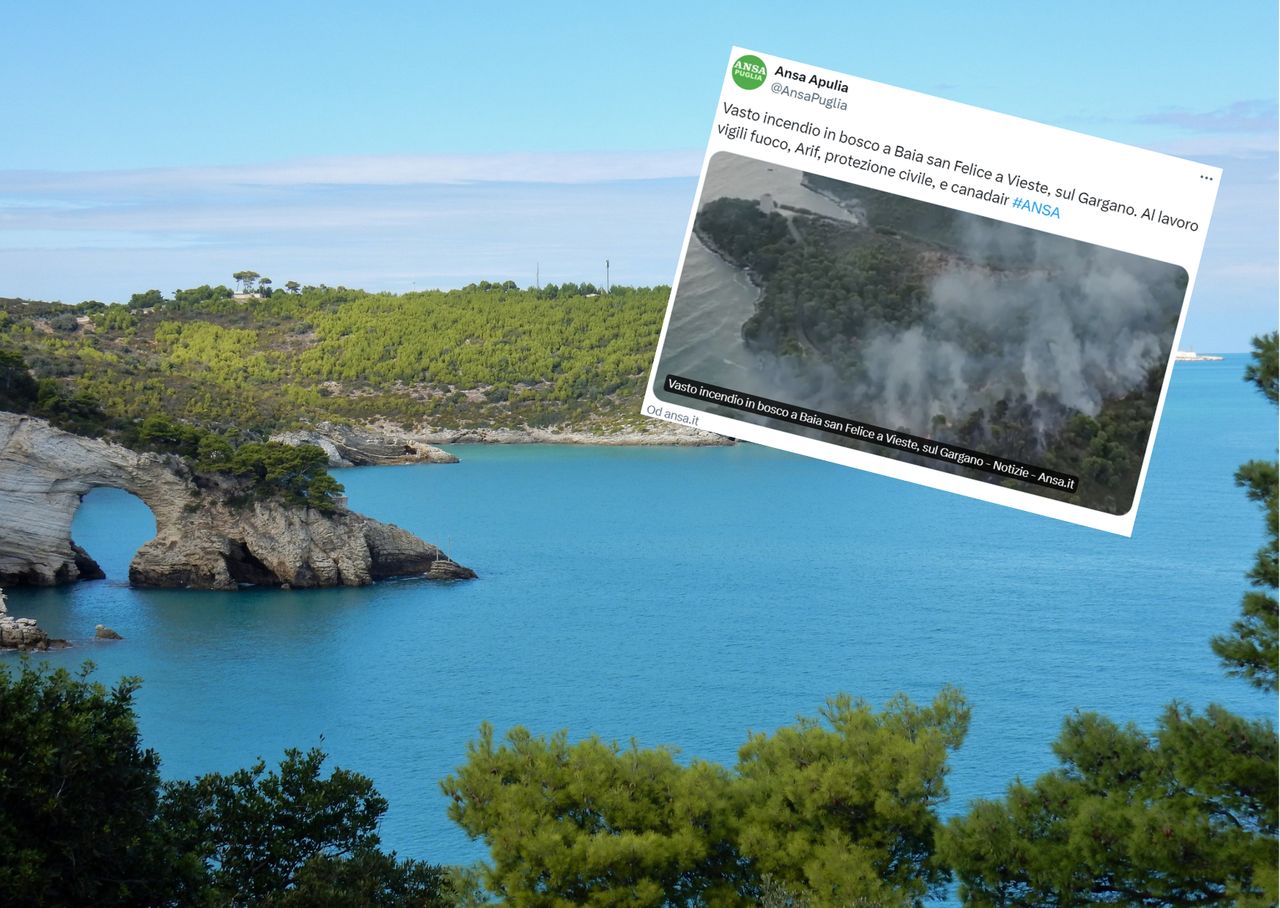 Fire forces evacuation of 1,200 tourists in southern Italy