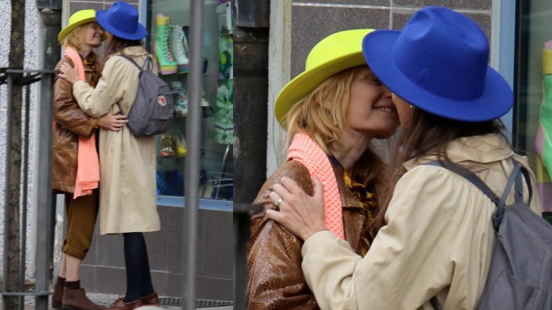 Agata Buzek z koleżanką w Gdyni