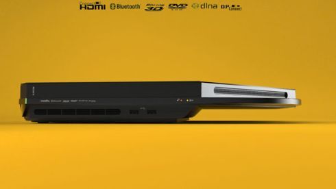Konsola Playstation 4 widok z boku