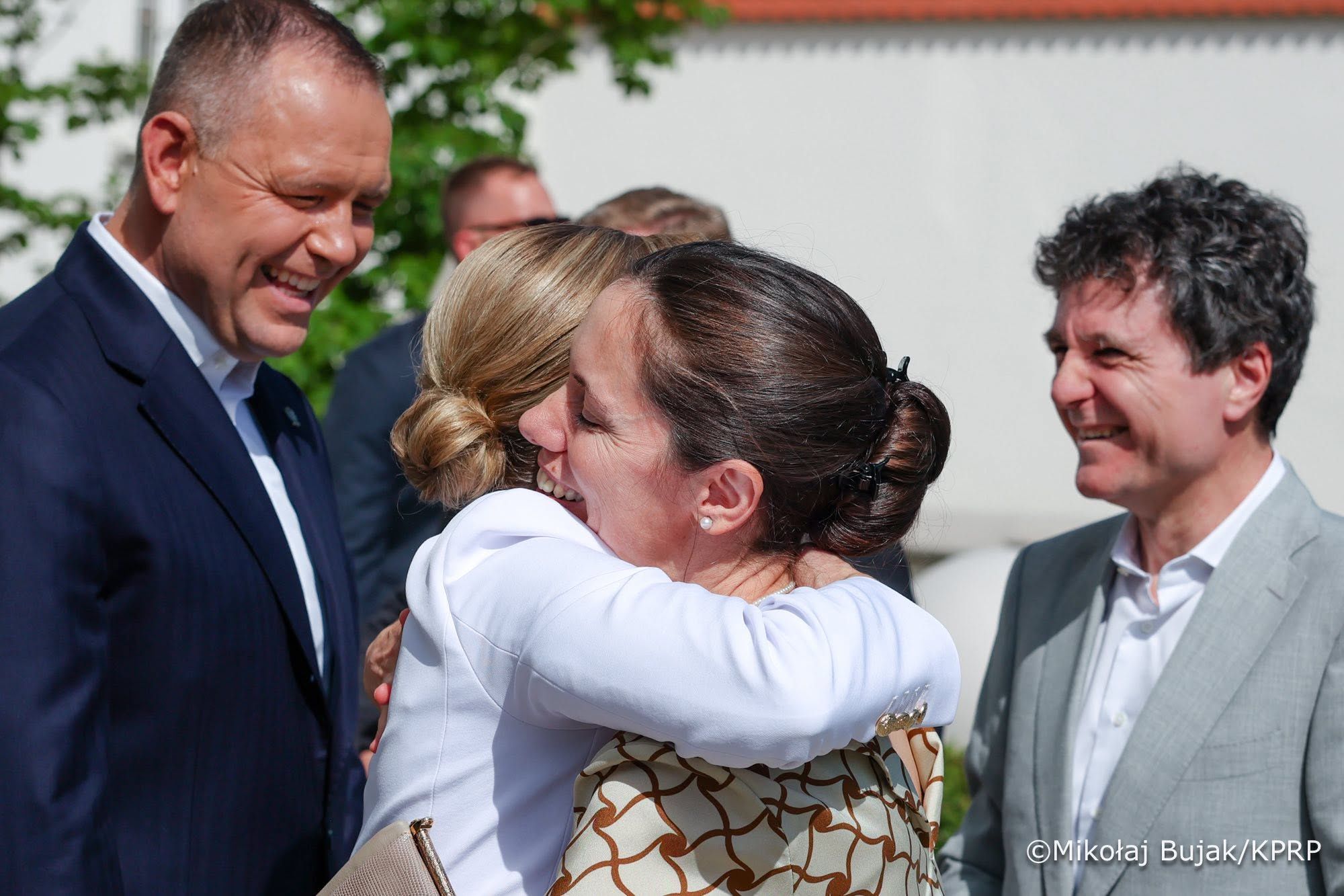 Marta Nawrocka na spotkaniu w Juracie