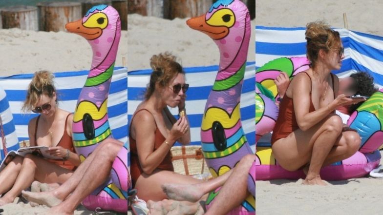 Anna Kalczyńska na plaży w Chałupach