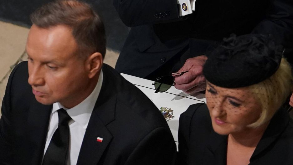 Prezydencka para na pogrzebie królowej Elżbiety II