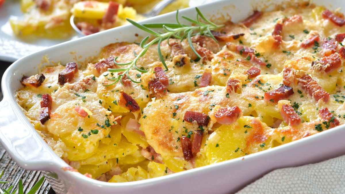 Zapiekanka z ziemniaków i pora