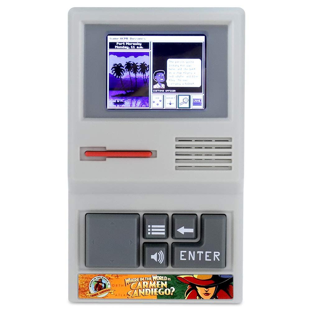 Carmen Sandiego. Gra z 1985 w konsoli stylizowanej na retro PC 2