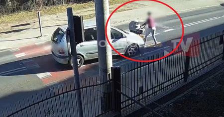 Weszła na pasy z dzieckiem, po chwili nadjechało auto. Wstrząsające nagranie