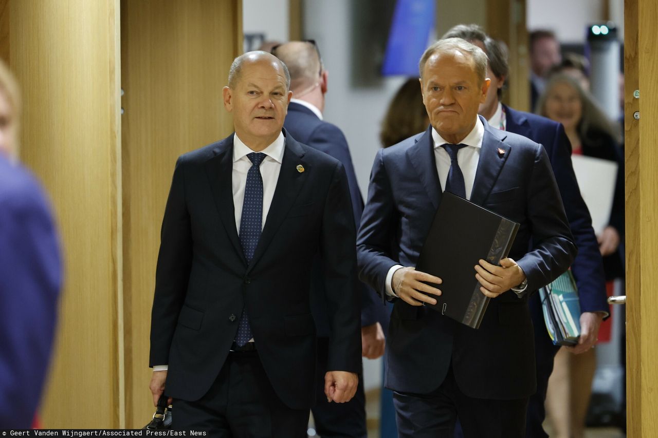 Donald Tusk i Olaf Scholz, 2024 r.