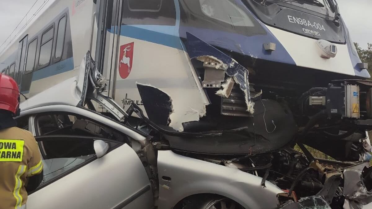 Wypadek na przejeździe kolejowym w Grabowie Szlacheckim