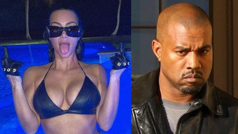 Kim Kardashian pozuje z basenu z przekazem do Kanye Westa?