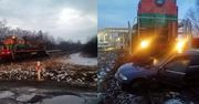 Skalmierzyce: Samochód zderzył się z pociągiem. Podróżowały nim 23 osoby