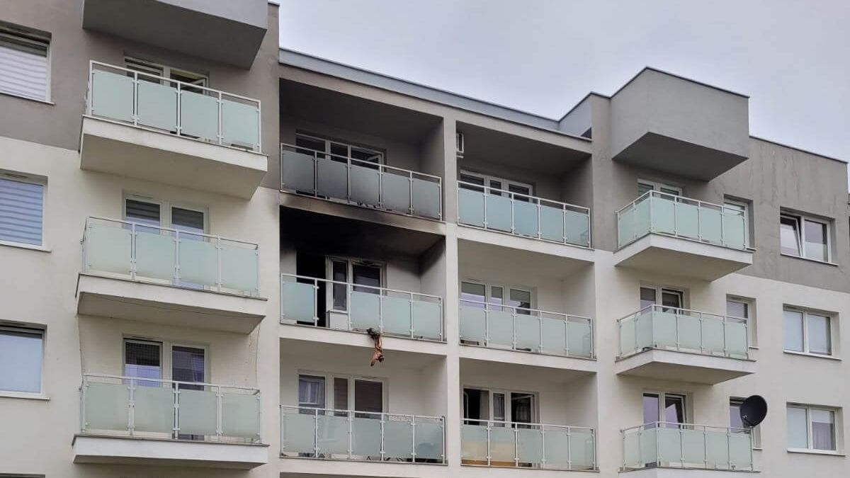 Pożar mieszkania przy ul. Urbanowicza w Lublinie