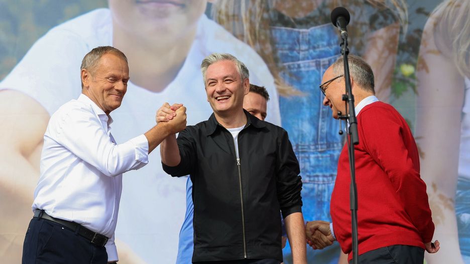 Donald Tusk, Robert Biedroń i Włodzimierz Czarzasty
