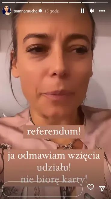 Anna Mucha zachęca fanów do bojkotu referendum