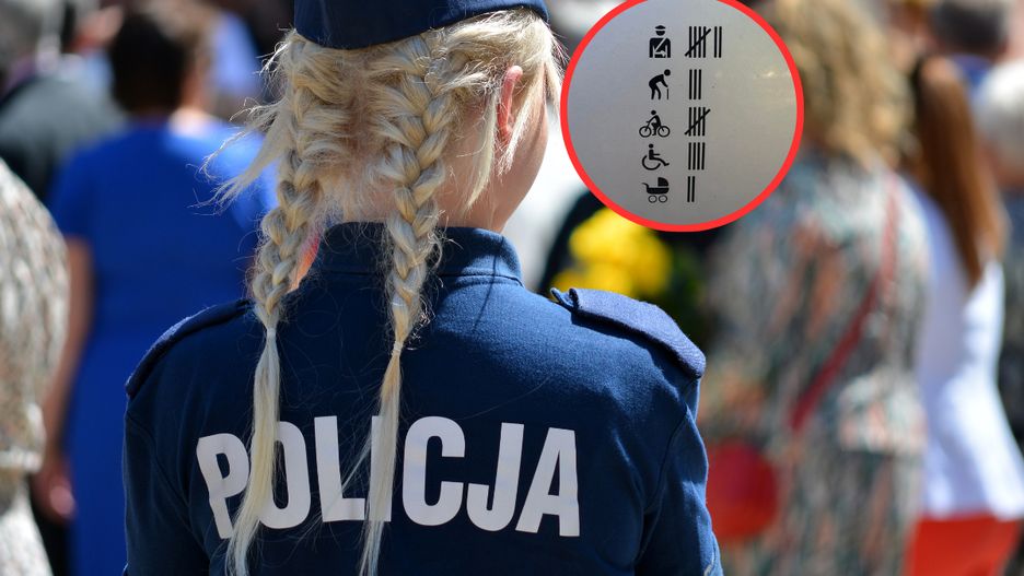 Policjantka pokazała naklejkę na samochodzie