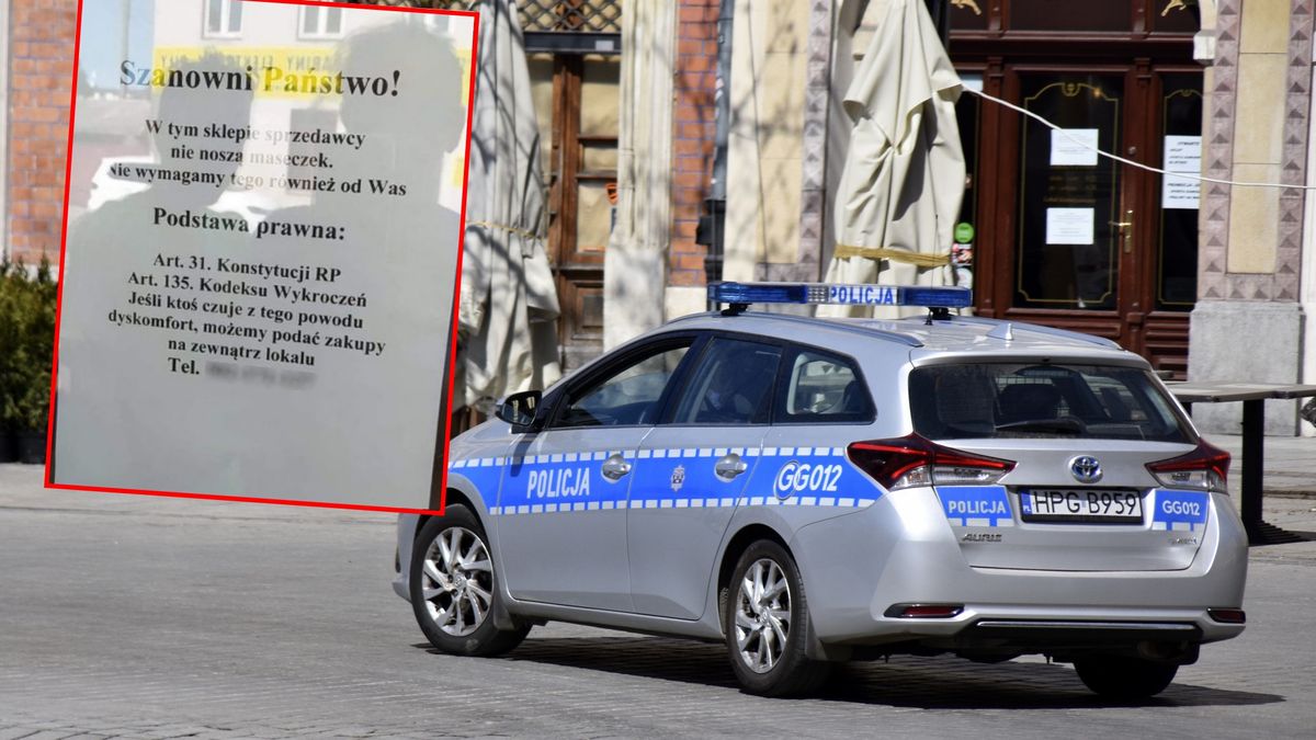 Policja interweniowała w cukierni w Radzyminie.