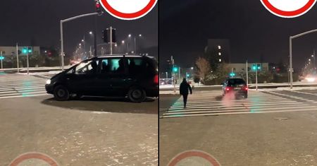 Nagrali bulwersujące zachowanie kierowcy. "Volkswagen, który został pieszym"